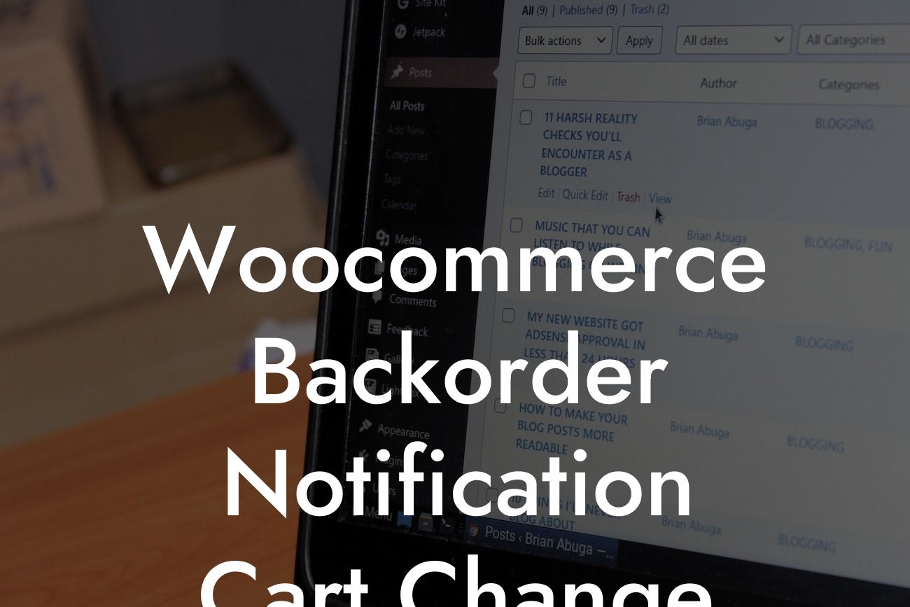 Woocommerce Backorder Notification Cart Change