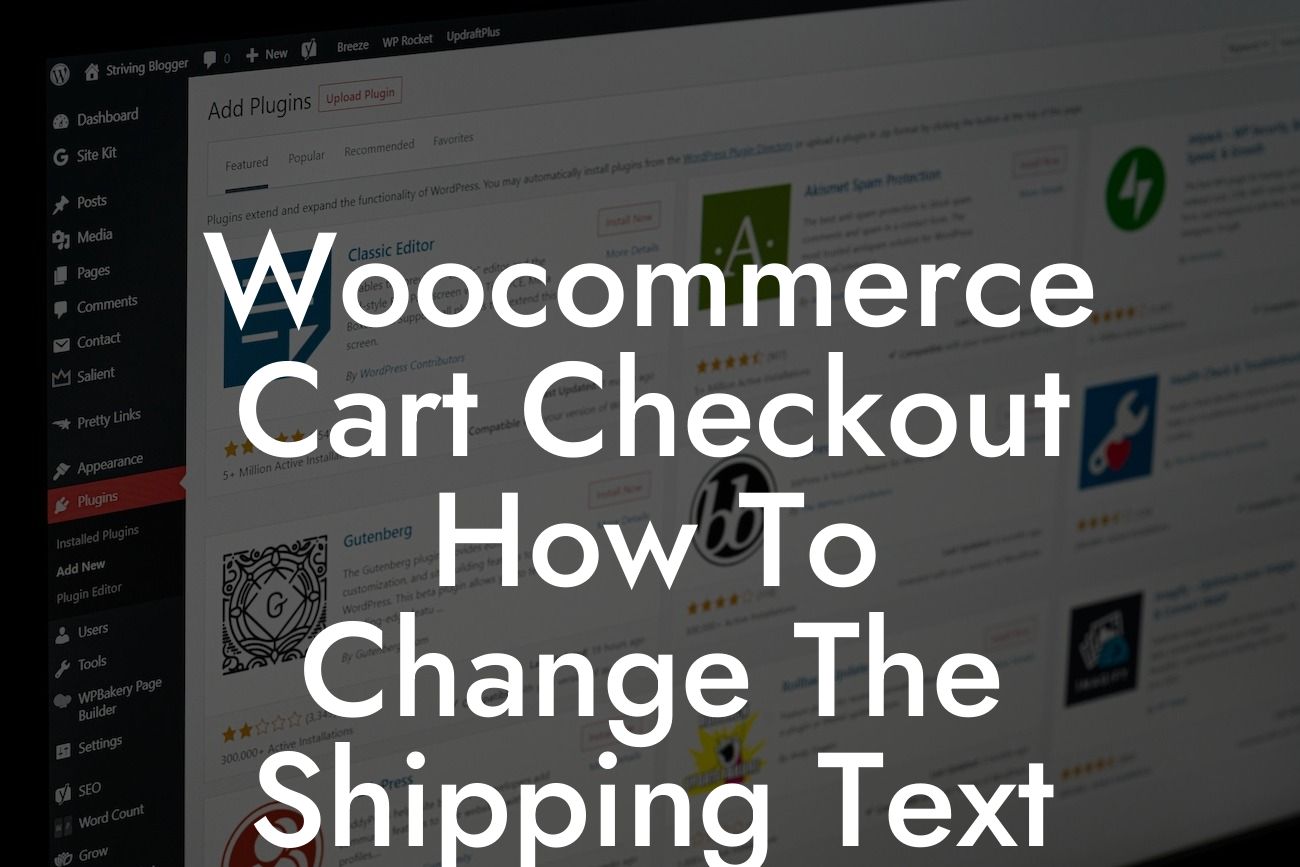 Woocommerce Cart Checkout How To Change The Shipping Text Flat Rate