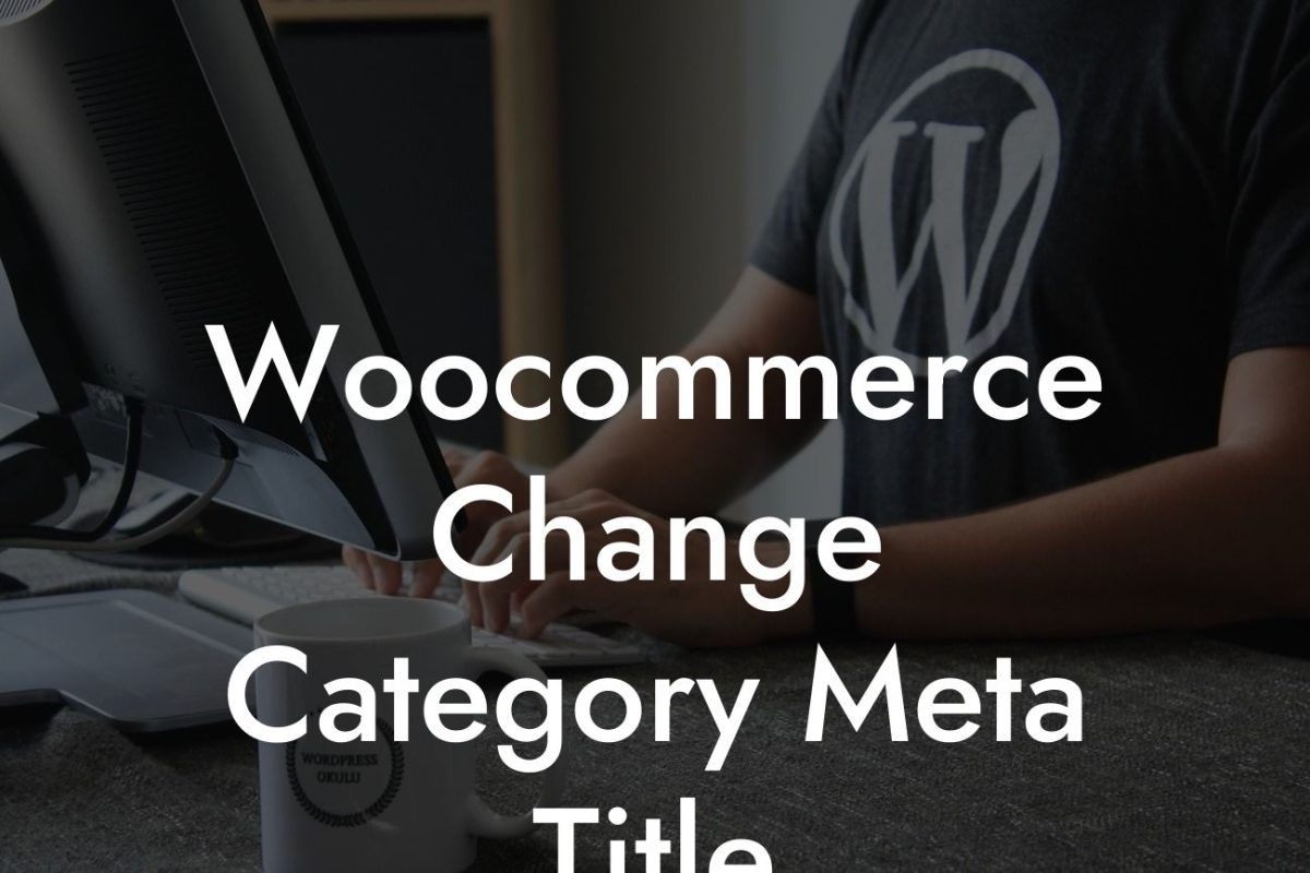 Woocommerce Change Category Meta Title