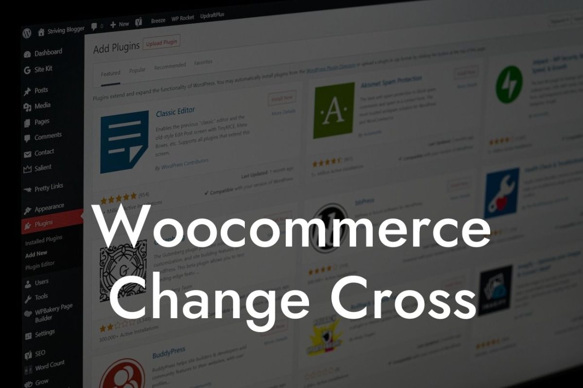 Woocommerce Change Cross