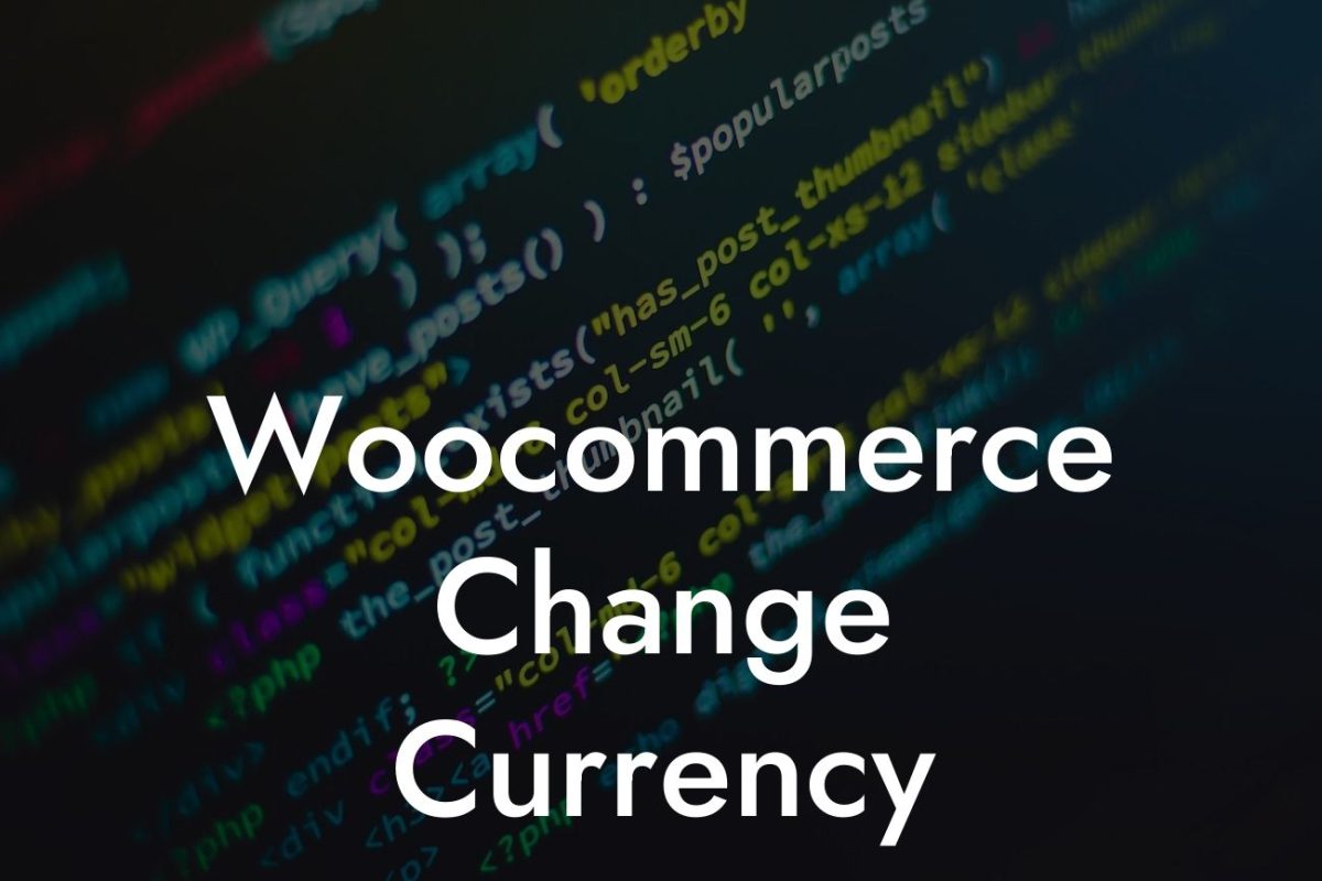 Woocommerce Change Currency