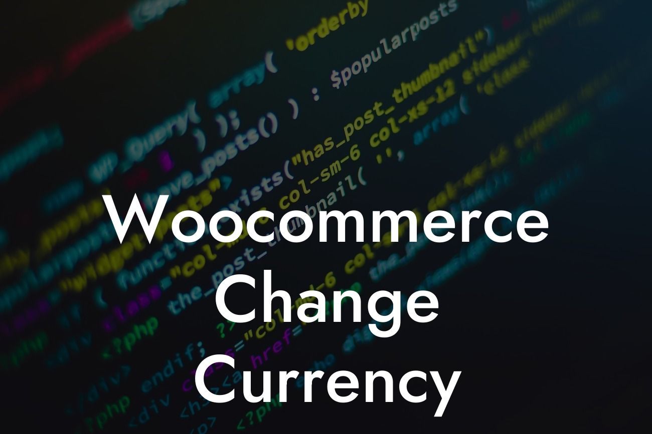 Woocommerce Change Currency