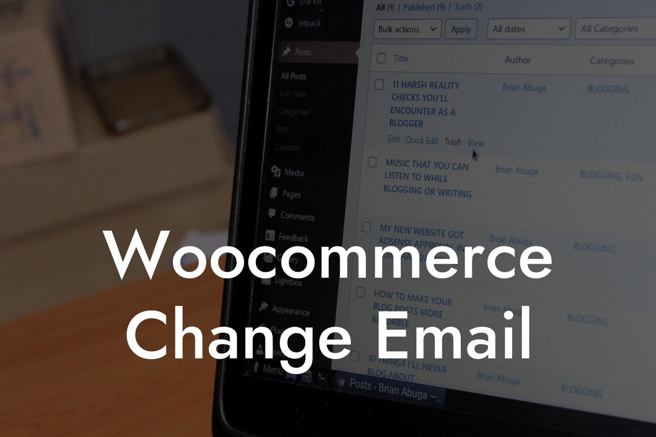 Woocommerce Change Email