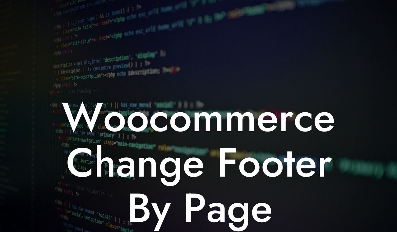 Woocommerce Change Footer By Page