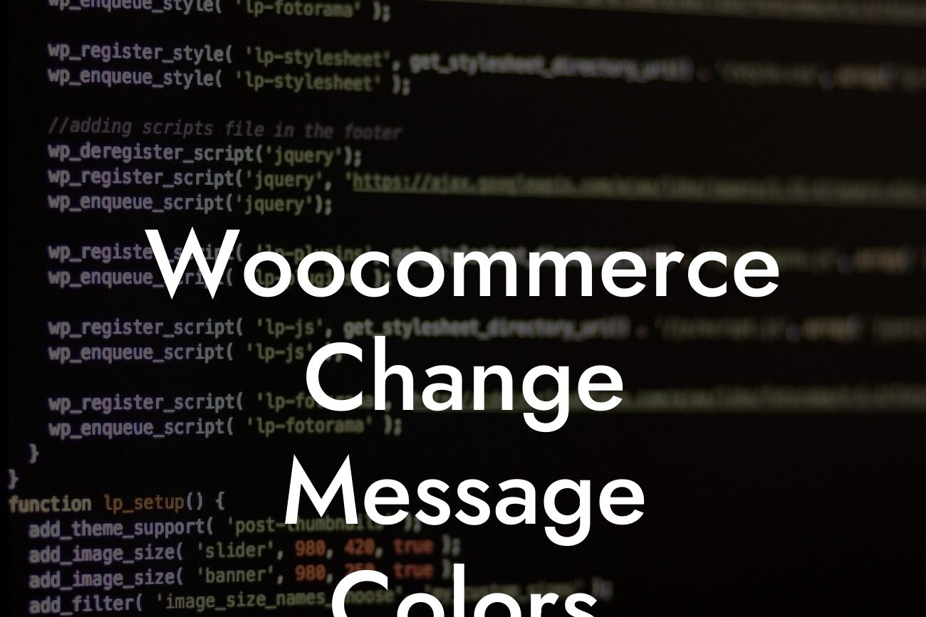 Woocommerce Change Message Colors