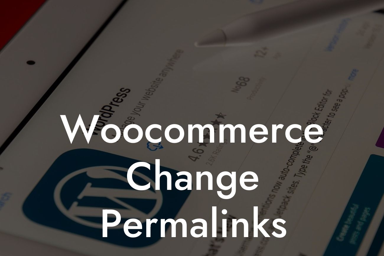 Woocommerce Change Permalinks