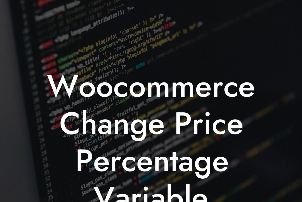 Woocommerce Change Price Percentage Variable