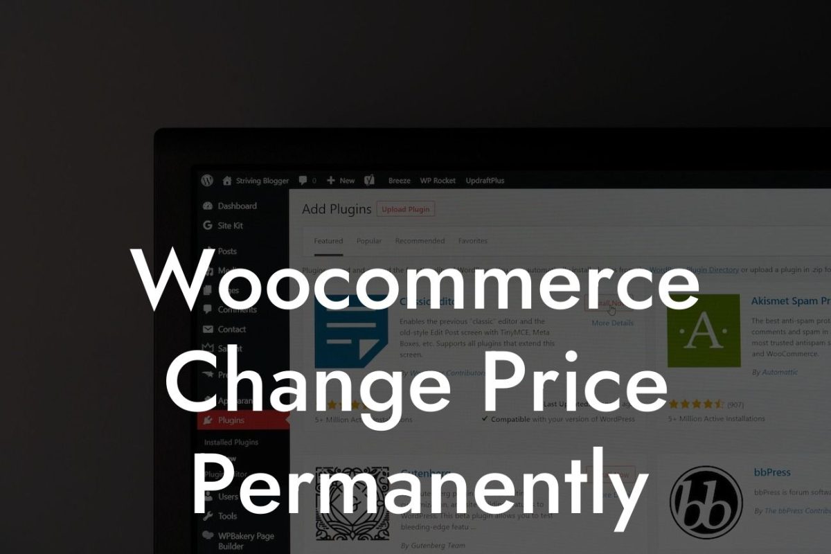 Woocommerce Change Price Permanently