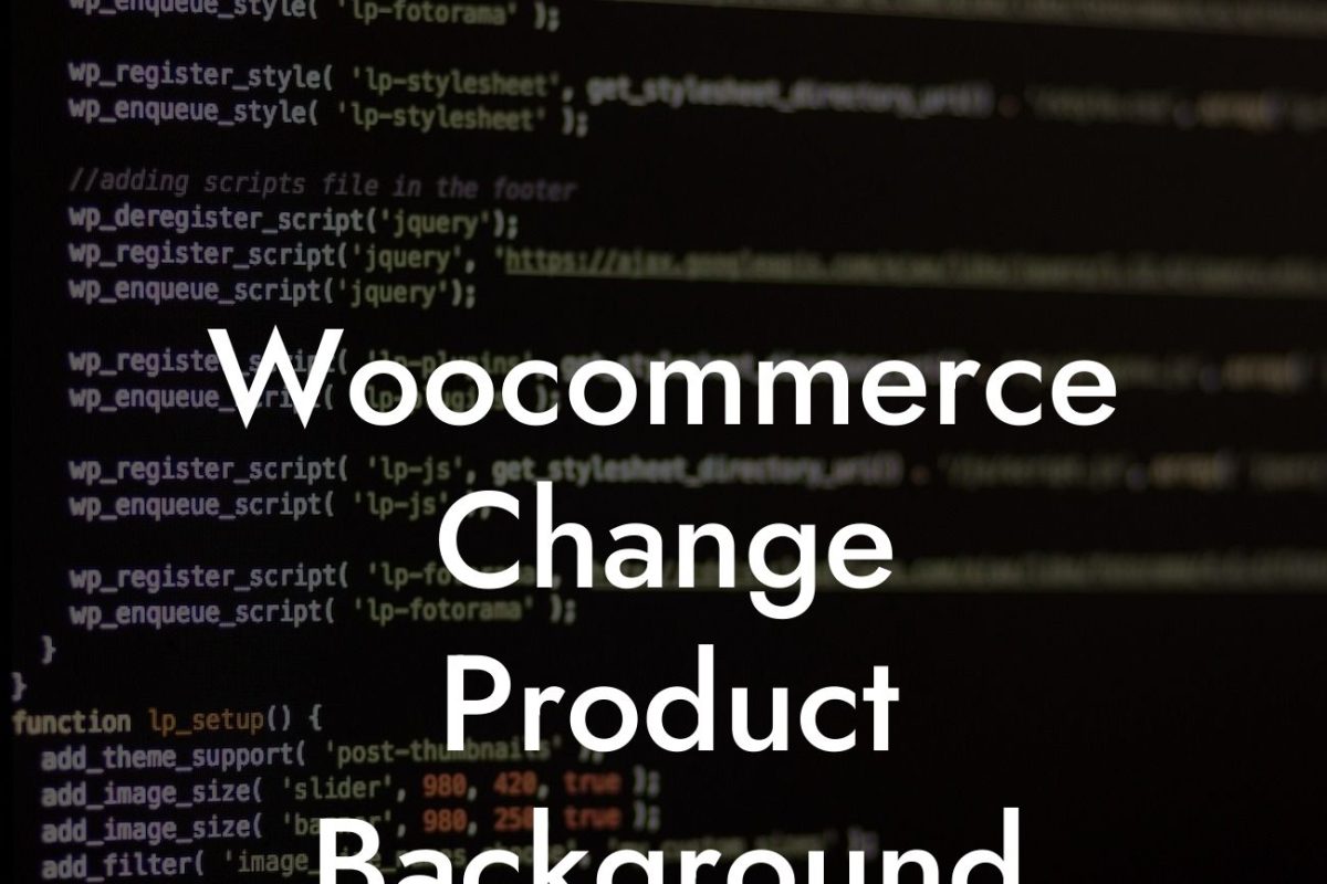 Woocommerce Change Product Background