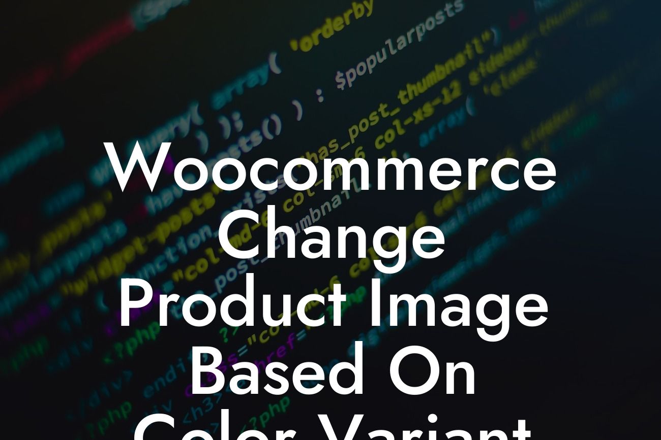 Woocommerce Change Product Image Based On Color Variant