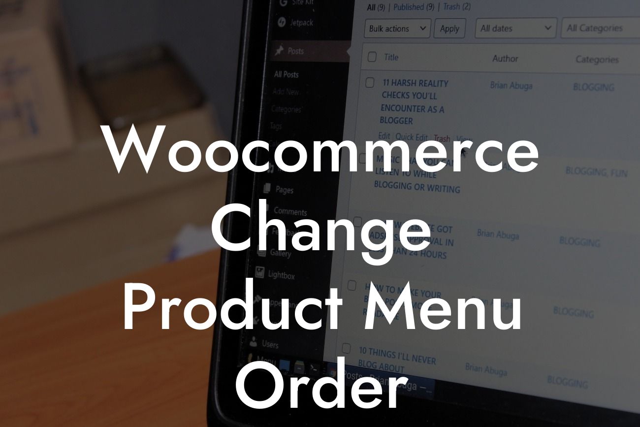 Woocommerce Change Product Menu Order Programmatically