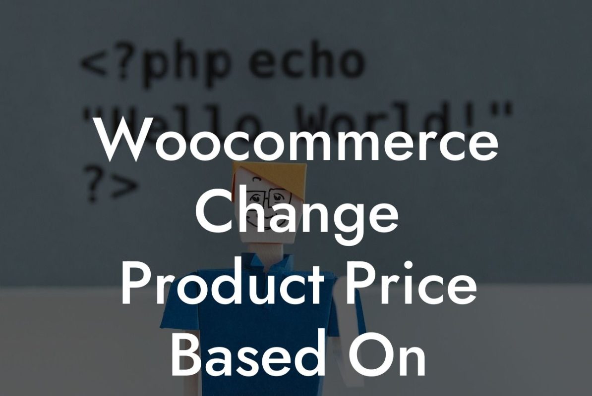 Woocommerce Change Product Price Based On Quantity