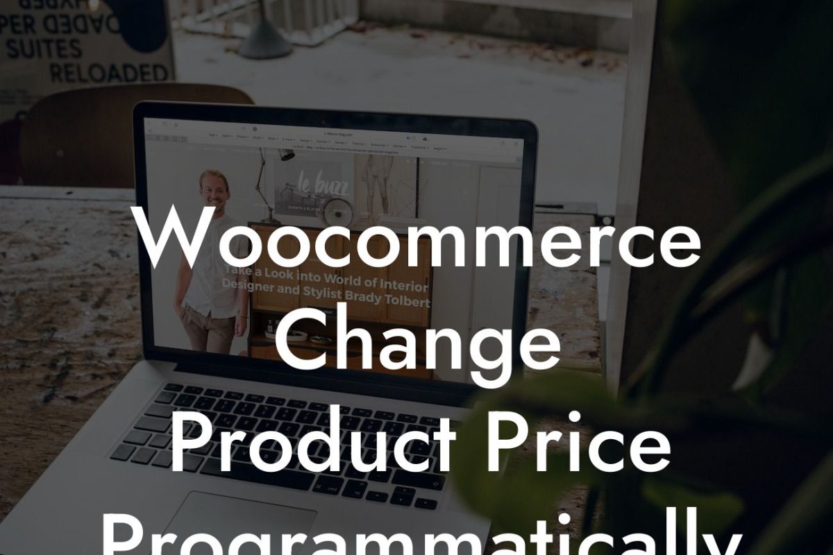 Woocommerce Change Product Price Programmatically