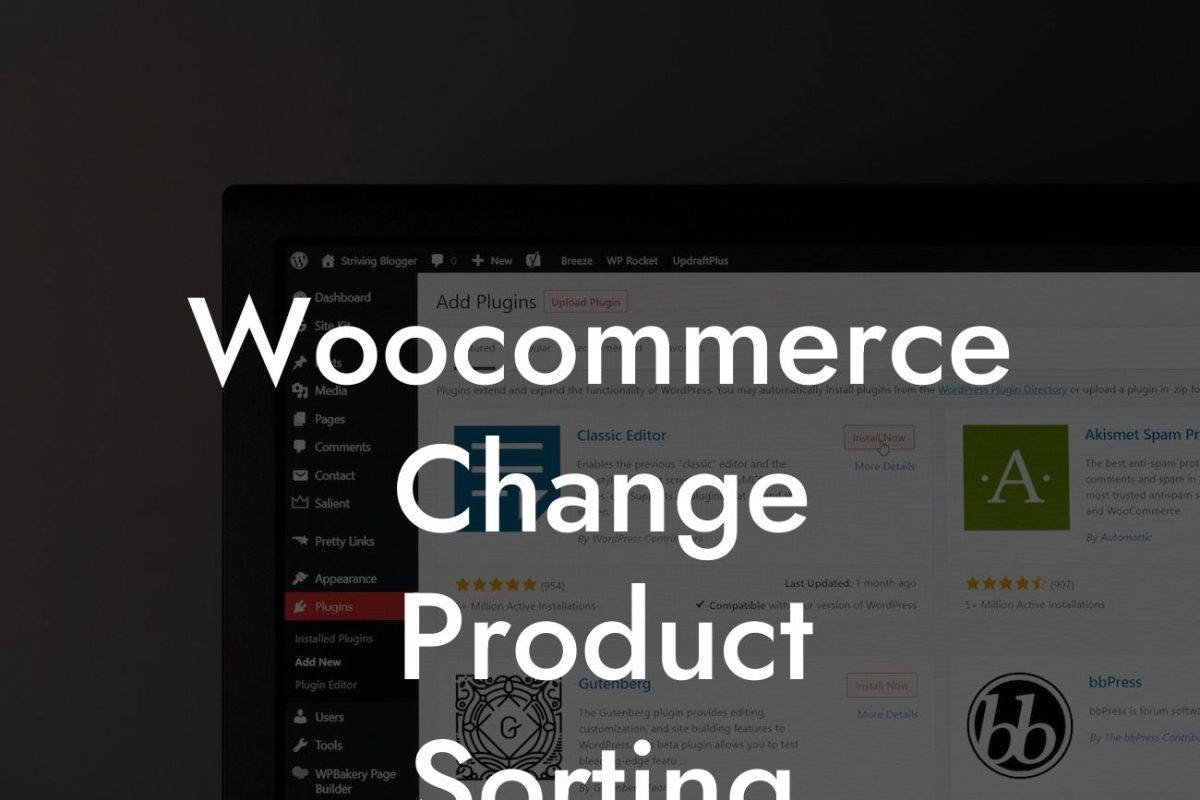 Woocommerce Change Product Sorting