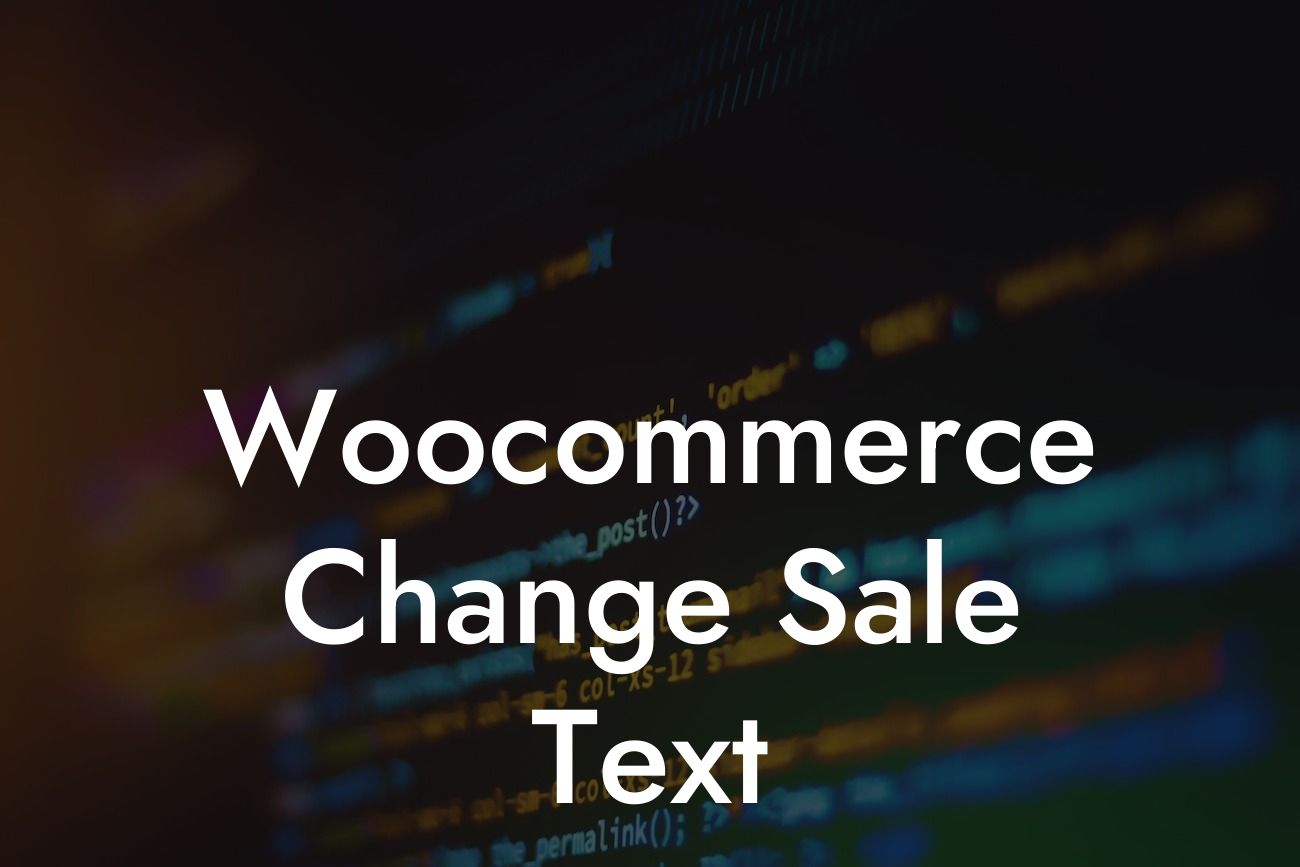 Woocommerce Change Sale Text