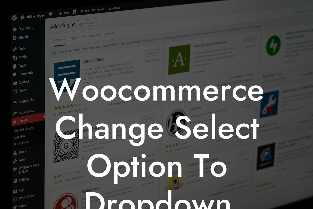 Woocommerce Change Select Option To Dropdown