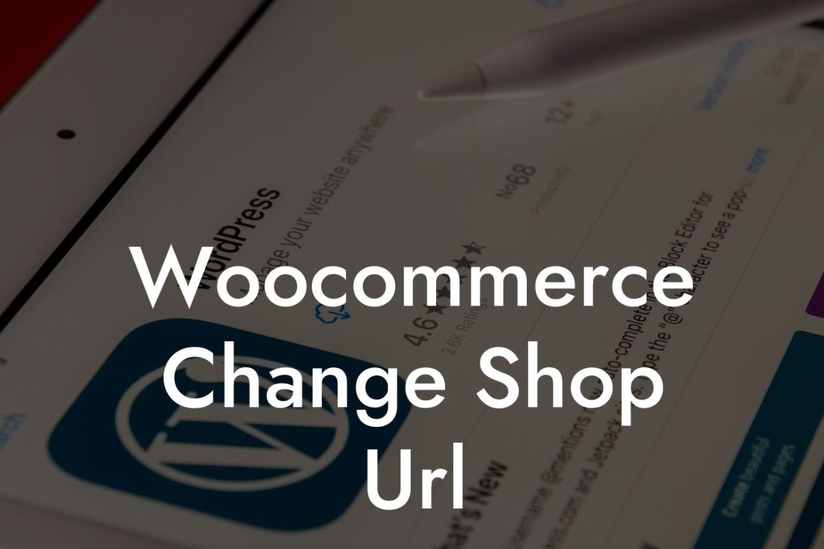 Woocommerce Change Shop Url