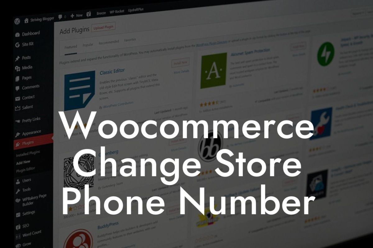 Woocommerce Change Store Phone Number