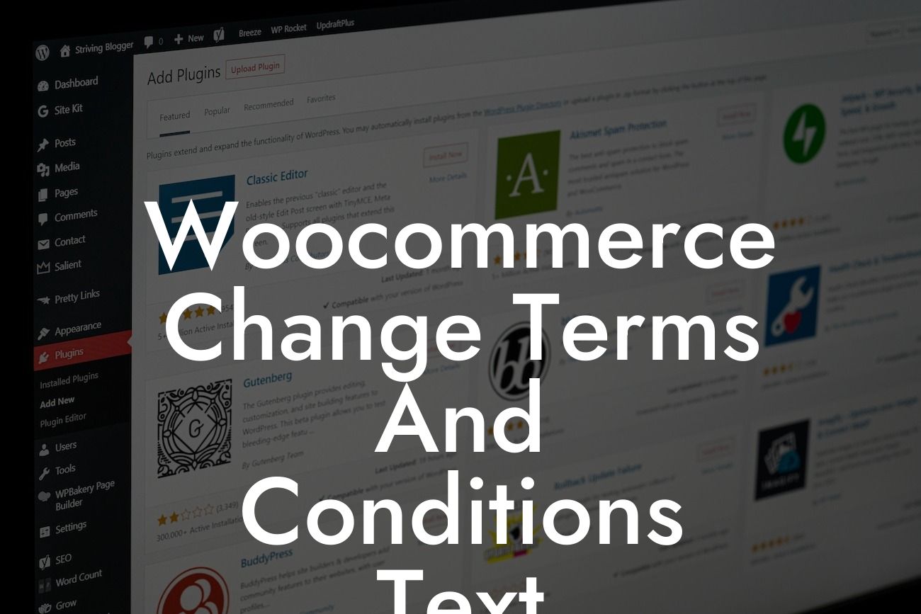 Woocommerce Change Terms And Conditions Text