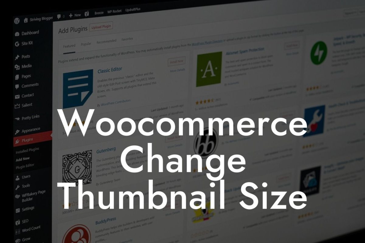 Woocommerce Change Thumbnail Size