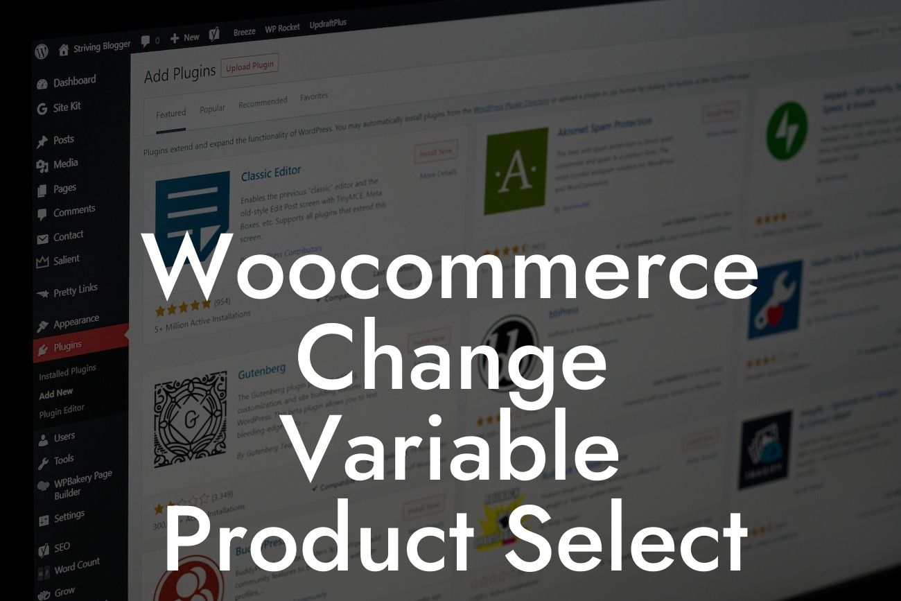 Woocommerce Change Variable Product Select