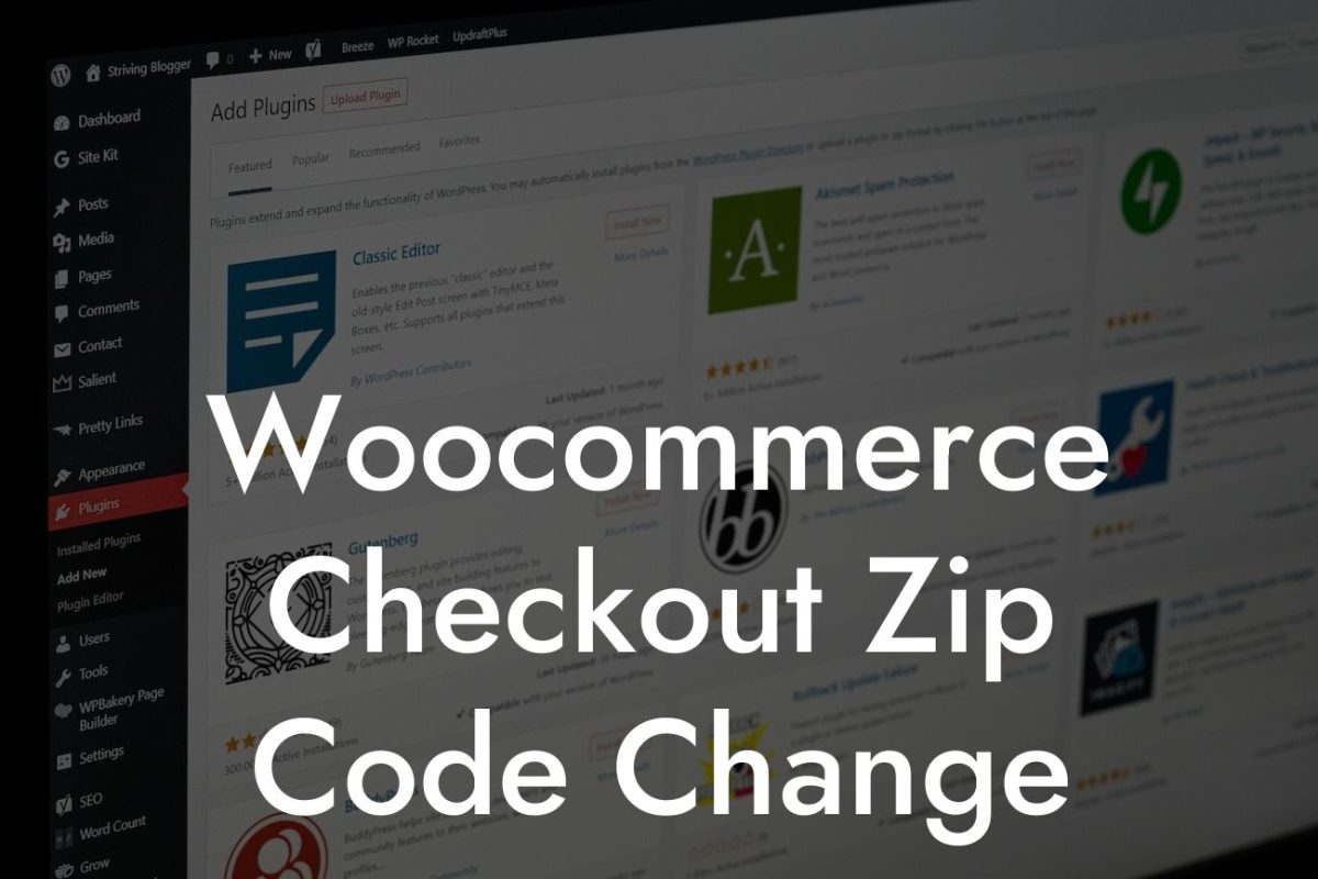 Woocommerce Checkout Zip Code Change