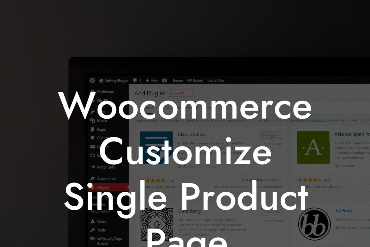 Woocommerce Customize Single Product Page