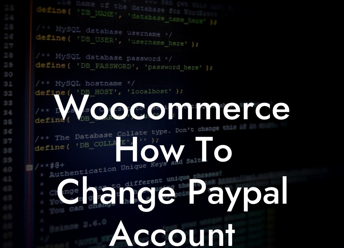 Woocommerce How To Change Paypal Account