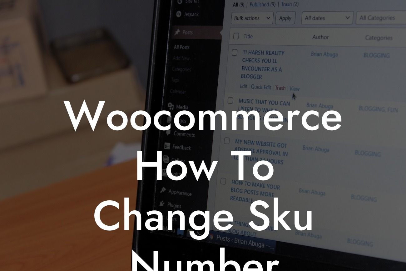 Woocommerce How To Change Sku Number