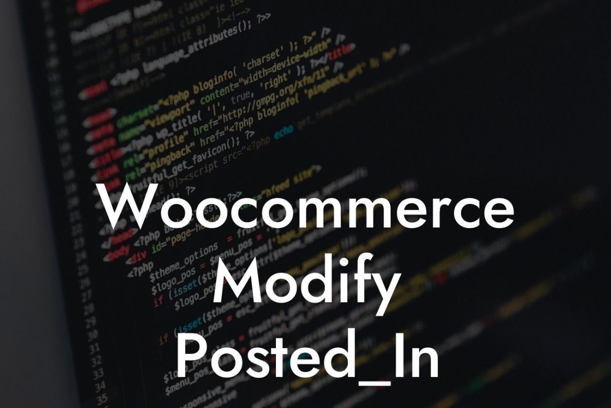 Woocommerce Modify Posted_In