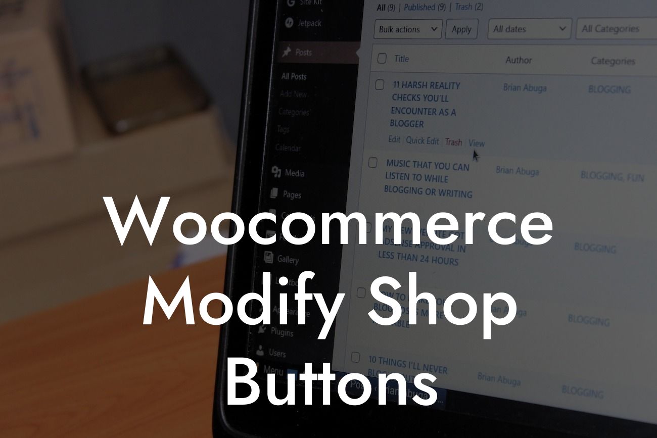 Woocommerce Modify Shop Buttons