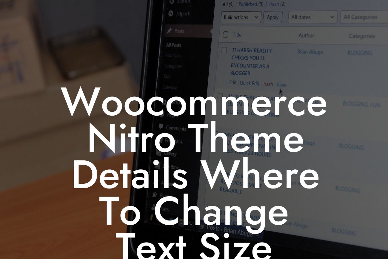 Woocommerce Nitro Theme Details Where To Change Text Size