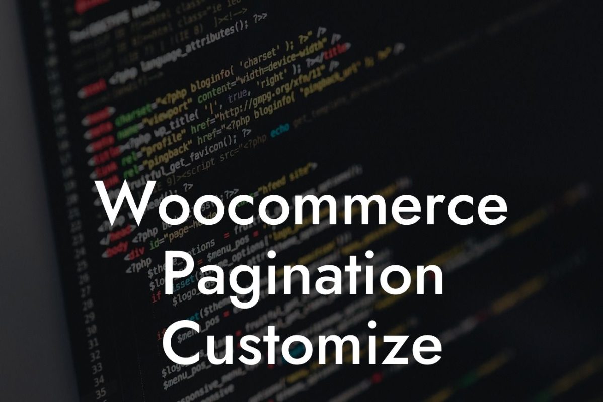 Woocommerce Pagination Customize