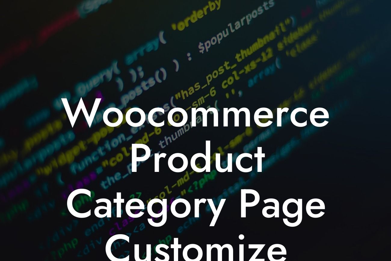 Woocommerce Product Category Page Customize