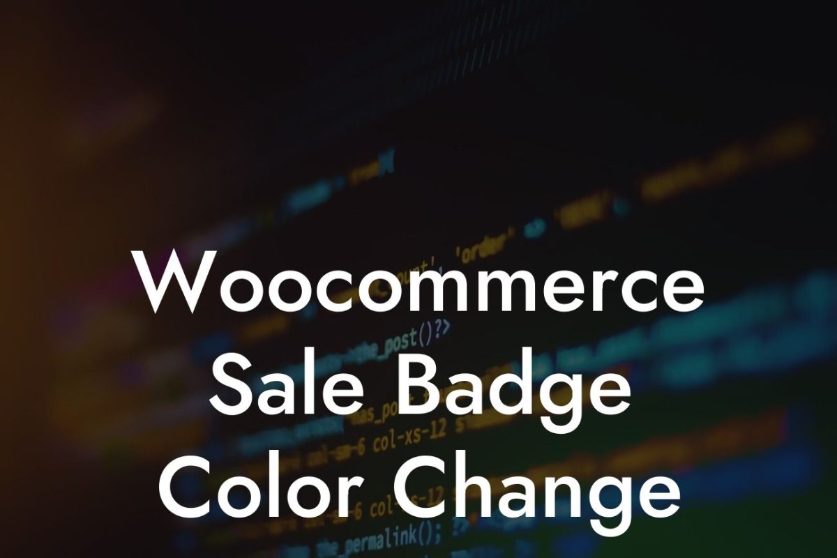 Woocommerce Sale Badge Color Change