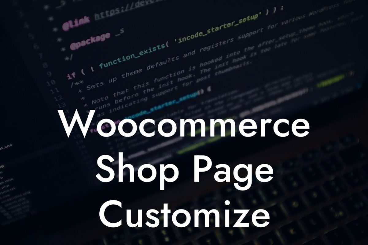 Woocommerce Shop Page Customize