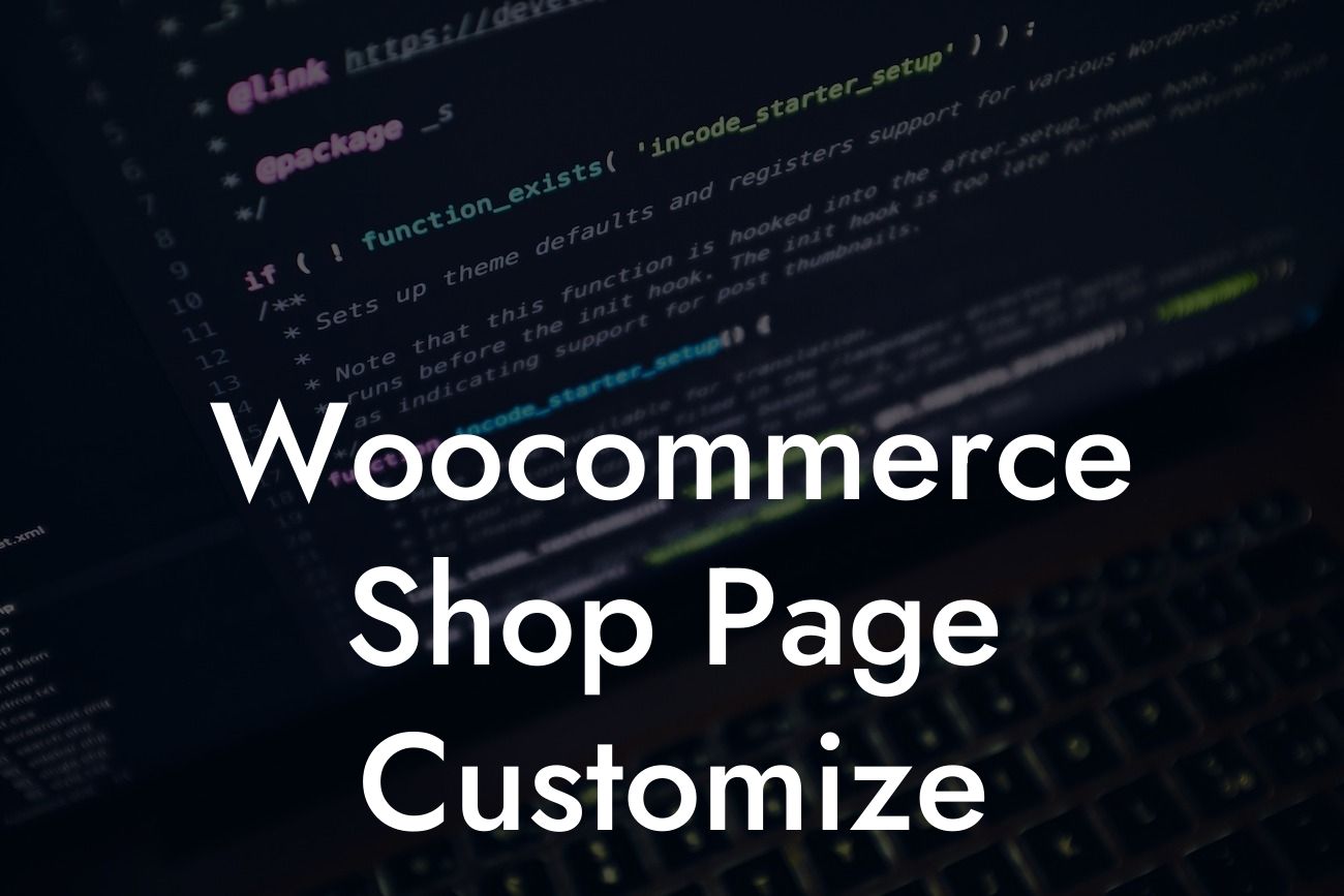 Woocommerce Shop Page Customize