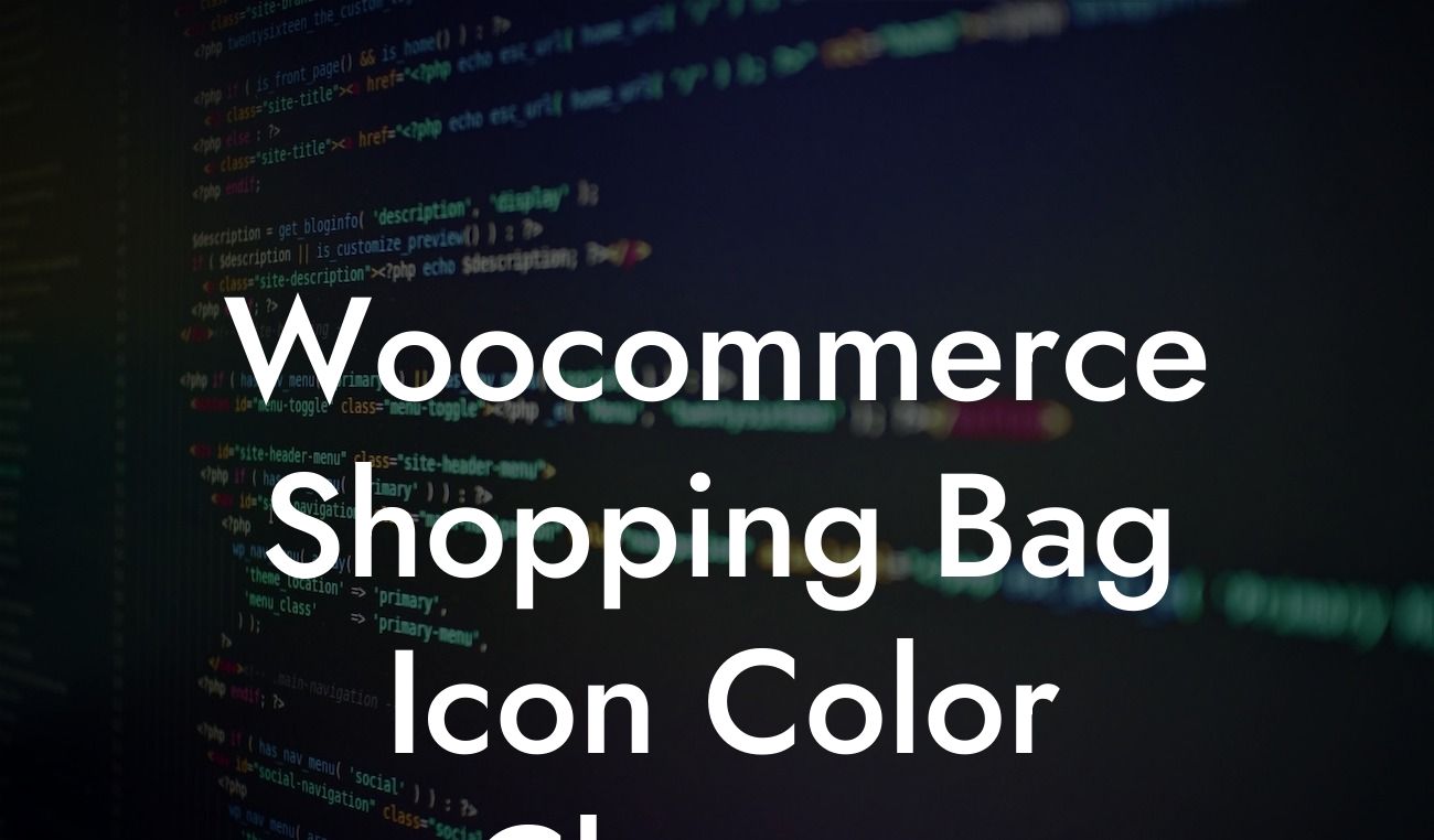 Woocommerce Shopping Bag Icon Color Change