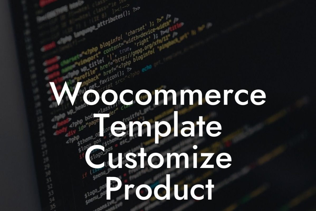 Woocommerce Template Customize Product