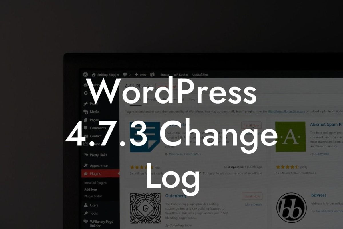 WordPress 4.7.3 Change Log