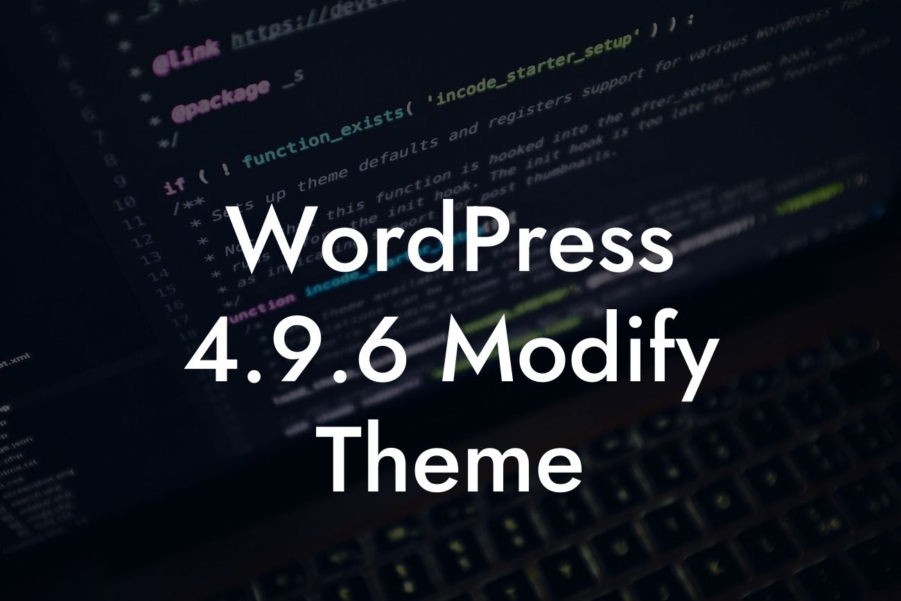 WordPress 4.9.6 Modify Theme