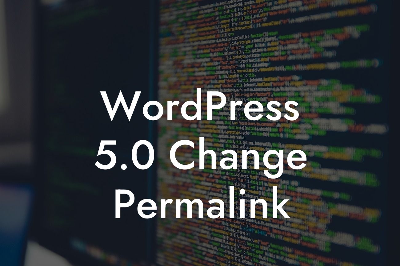 WordPress 5.0 Change Permalink