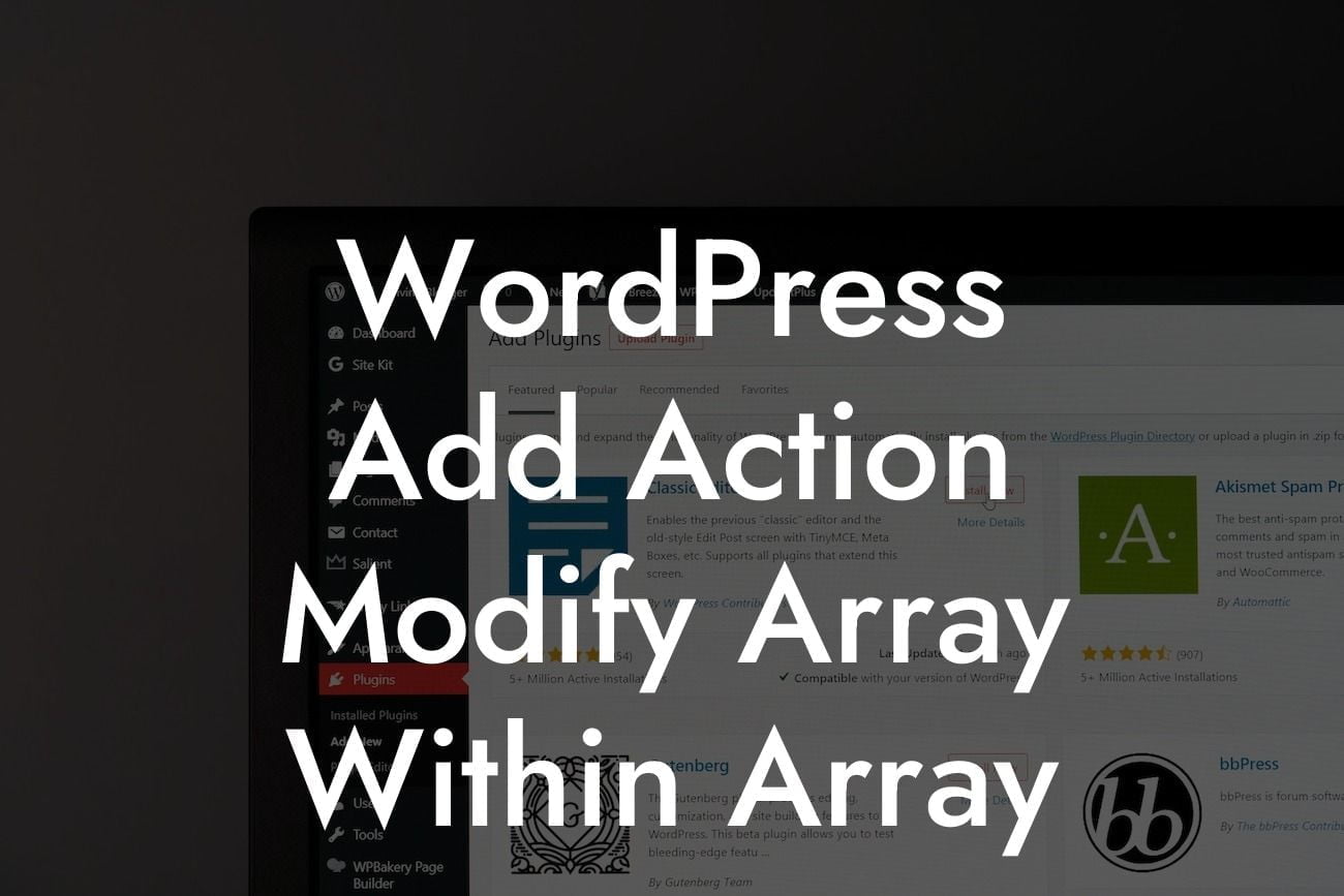 WordPress Add Action Modify Array Within Array