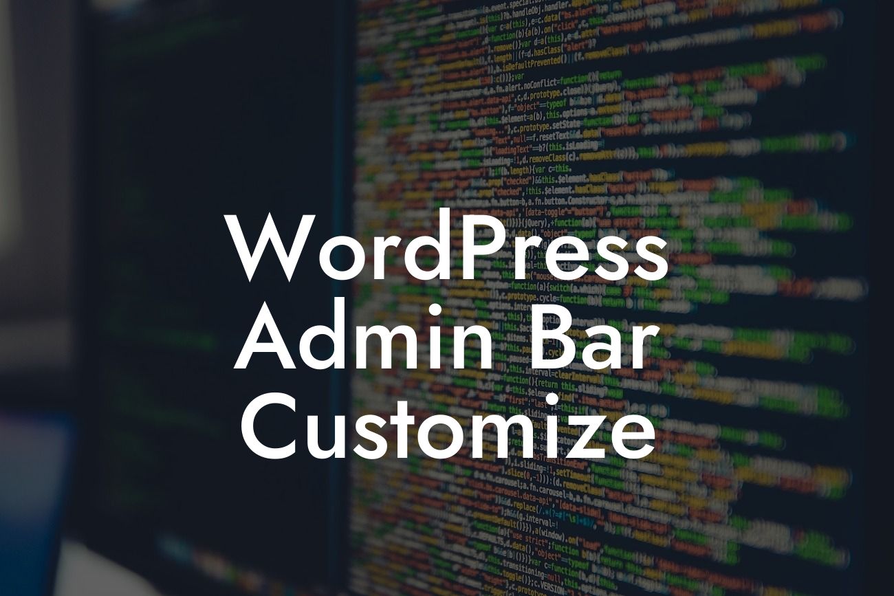 WordPress Admin Bar Customize