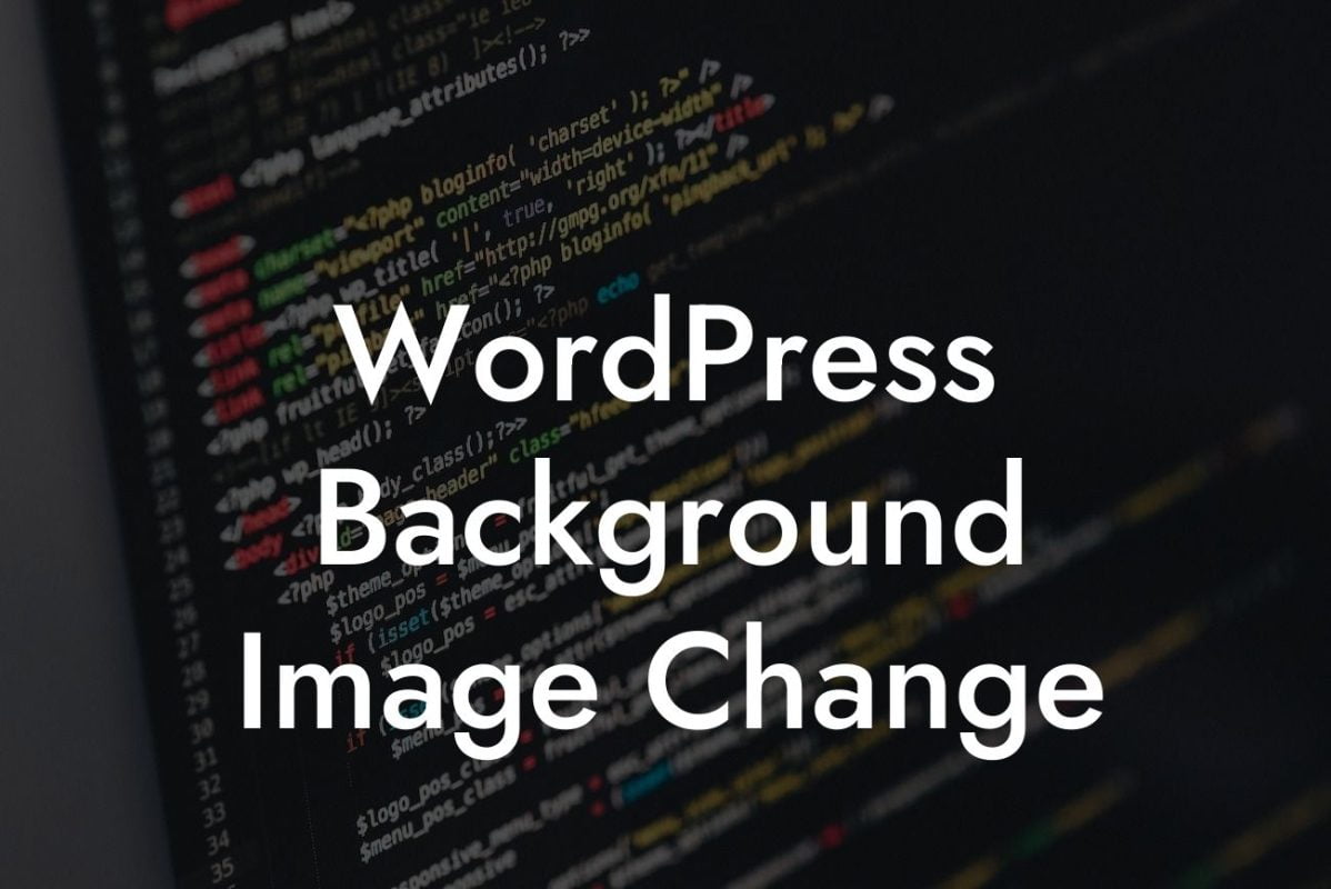 WordPress Background Image Change