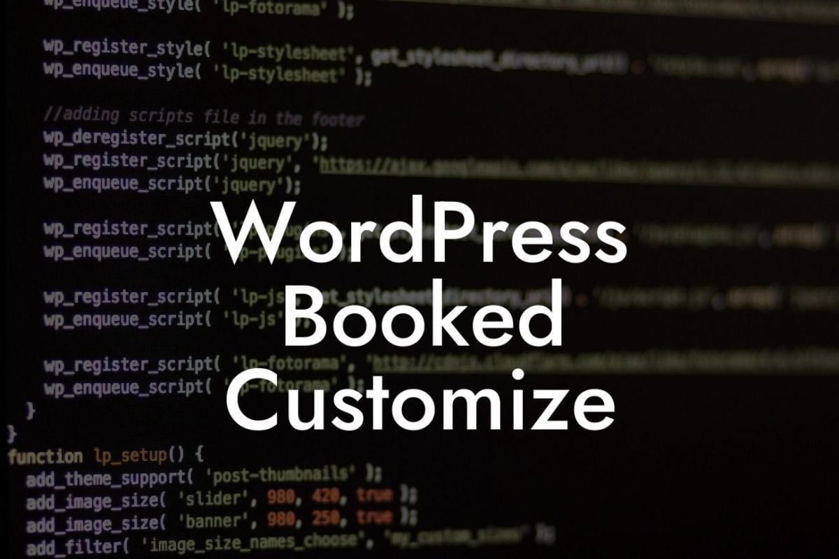 WordPress Booked Customize