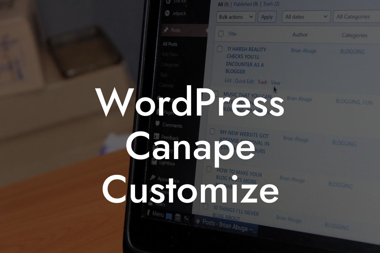 WordPress Canape Customize