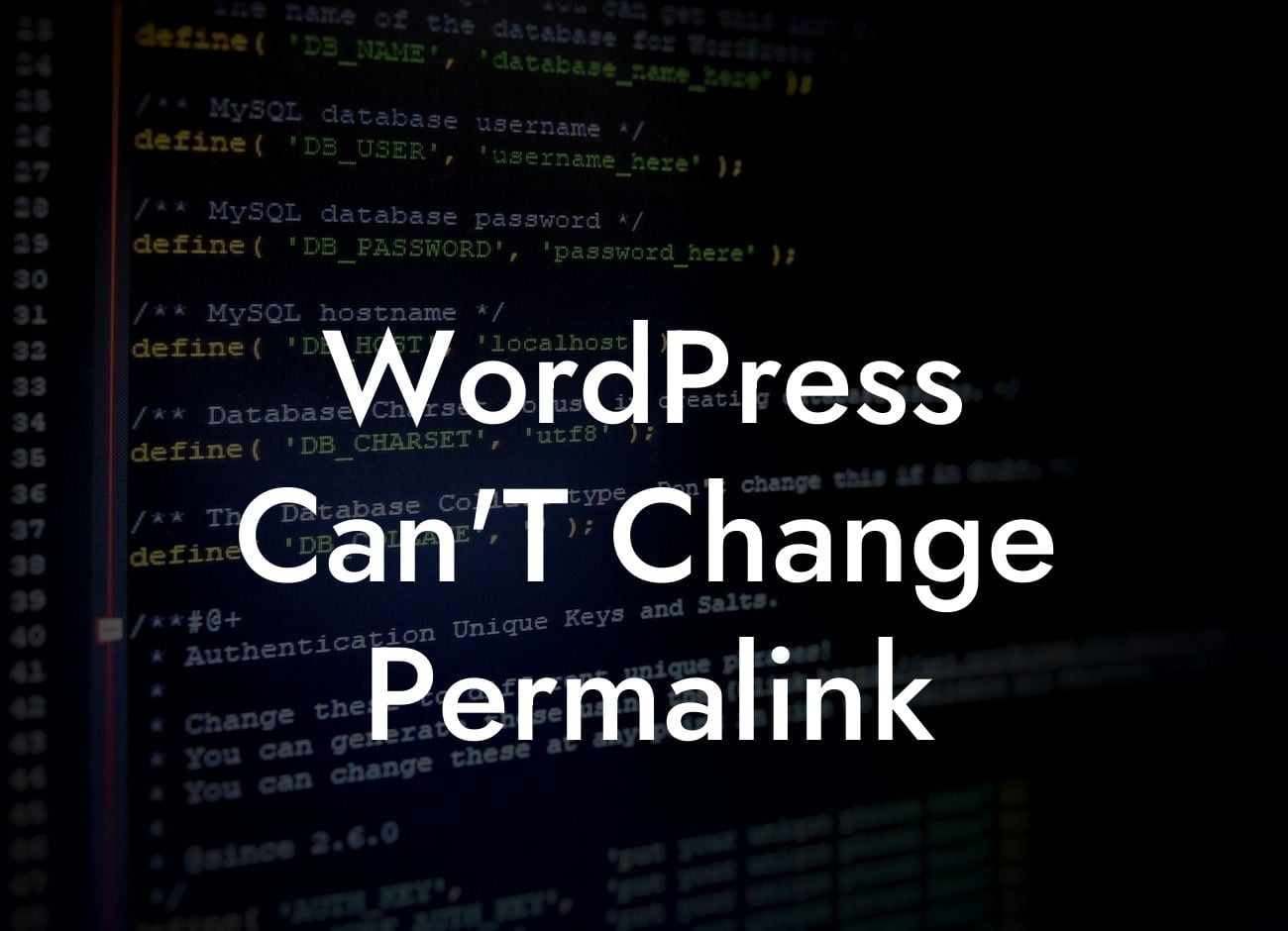 WordPress Can'T Change Permalink