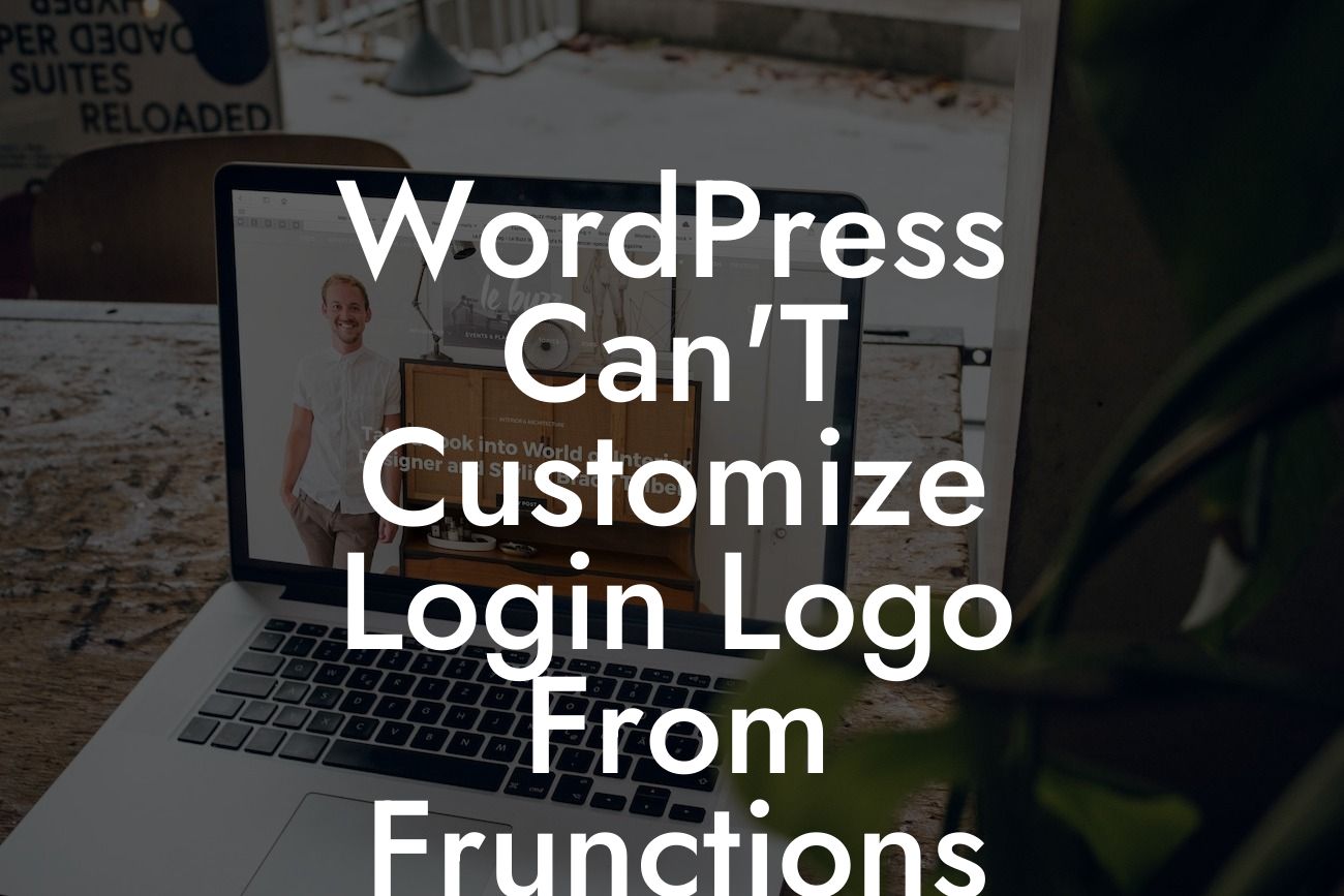 WordPress Can'T Customize Login Logo From Frunctions