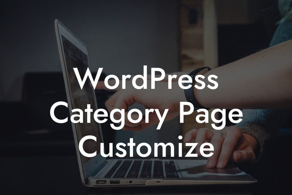 WordPress Category Page Customize